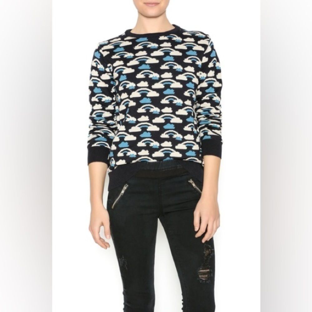 Kling Blue Rainbow Sweater Size XS